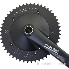 GUAN BICYCLE 165/170 mm Black Silver Aneodized Corankset